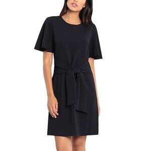 DONNA MORGAN Tie Front Crepe Dress